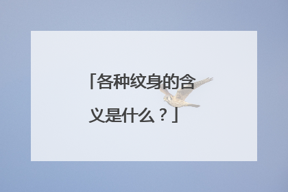 各种纹身的含义是什么？