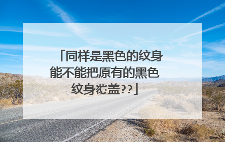 同样是黑色的纹身能不能把原有的黑色纹身覆盖??
