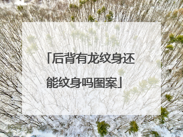 后背有龙纹身还能纹身吗图案