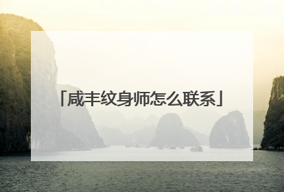 咸丰纹身师怎么联系