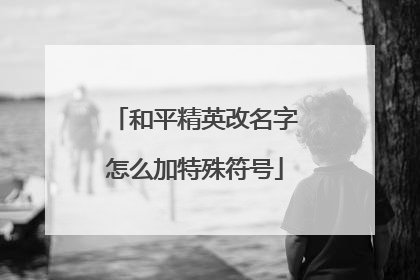 和平精英改名字怎么加特殊符号