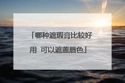 哪种遮瑕膏比较好用 可以遮盖唇色