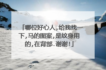 哪位好心人,给我找一下,马的图案,是纹身用的,在背部.谢谢!