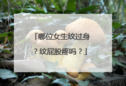 哪位女生纹过身？纹屁股疼吗？