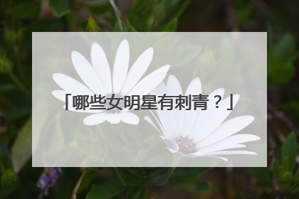 哪些女明星有刺青？