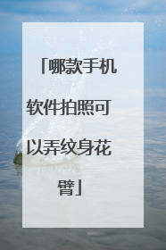 哪款手机软件拍照可以弄纹身花臂