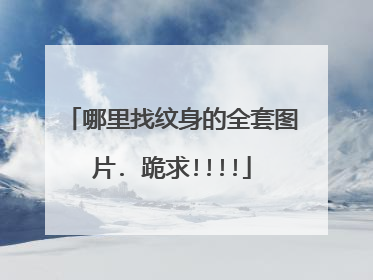 哪里找纹身的全套图片. 跪求!!!!
