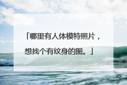 哪里有人体模特照片，想找个有纹身的图。