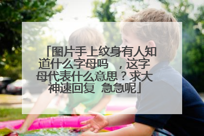 图片手上纹身有人知道什么字母吗 ，这字母代表什么意思？求大神速回复 急急呢