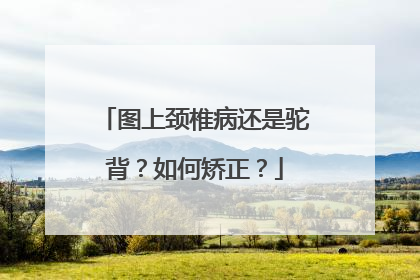 图上颈椎病还是驼背？如何矫正？