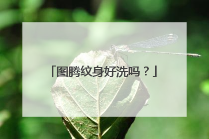 图腾纹身好洗吗？