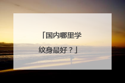 国内哪里学纹身最好？