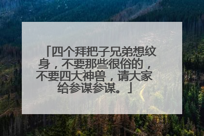 四个拜把子兄弟想纹身，不要那些很俗的，不要四大神兽，请大家给参谋参谋。