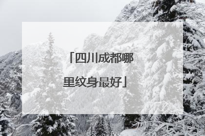 四川成都哪里纹身最好