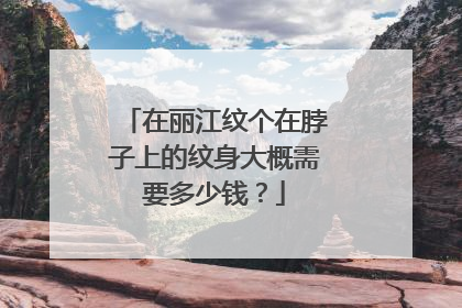 在丽江纹个在脖子上的纹身大概需要多少钱?