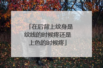 在后背上纹身是纹线的时候疼还是上色的时候疼