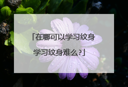在哪可以学习纹身学习纹身难么?