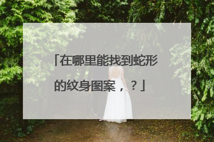 在哪里能找到蛇形的纹身图案，？