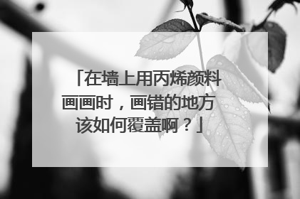 在墙上用丙烯颜料画画时，画错的地方该如何覆盖啊？