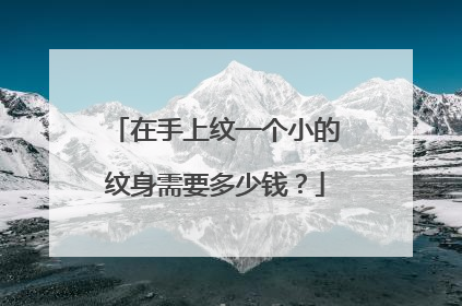 在手上纹一个小的纹身需要多少钱？