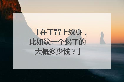 在手背上纹身，比如纹一个蝎子的大概多少钱？