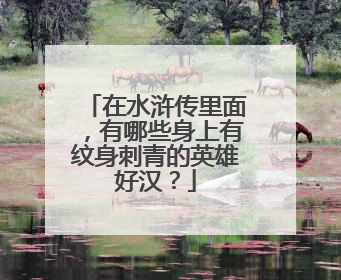 在水浒传里面，有哪些身上有纹身刺青的英雄好汉？