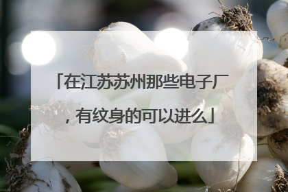在江苏苏州那些电子厂，有纹身的可以进么