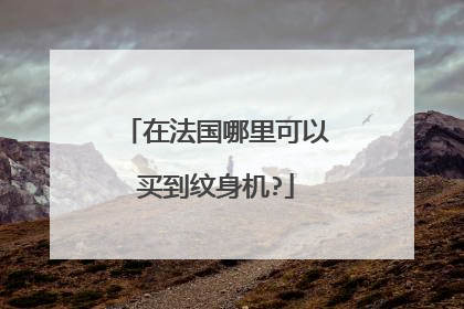 在法国哪里可以买到纹身机?