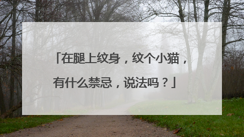 在腿上纹身，纹个小猫，有什么禁忌，说法吗？