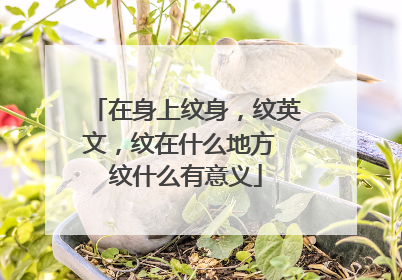 在身上纹身，纹英文，纹在什么地方 纹什么有意义