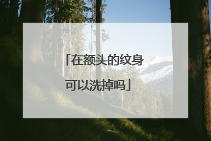 在额头的纹身可以洗掉吗
