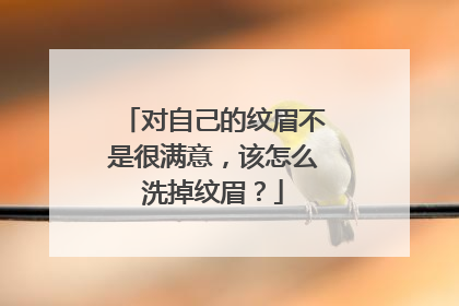 对自己的纹眉不是很满意，该怎么洗掉纹眉？