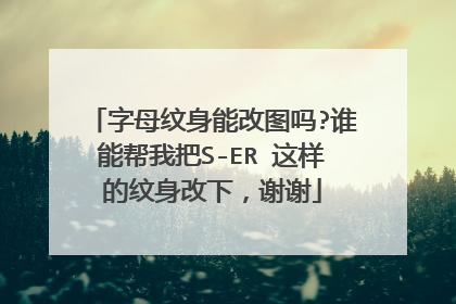 字母纹身能改图吗?谁能帮我把S-ER 这样的纹身改下，谢谢