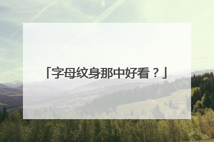 字母纹身那中好看？