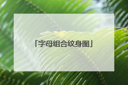 字母组合纹身图