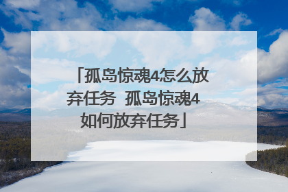 孤岛惊魂4怎么放弃任务 孤岛惊魂4如何放弃任务