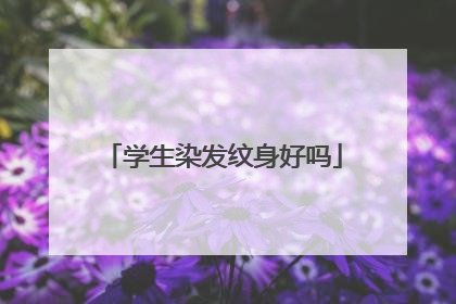 学生染发纹身好吗