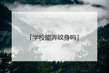 学校能弄纹身吗