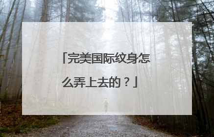 完美国际纹身怎么弄上去的？