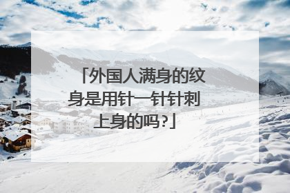 外国人满身的纹身是用针一针针刺上身的吗?