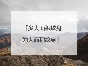 多大面积纹身为大面积纹身