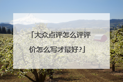 大众点评怎么评评价怎么写才最好?