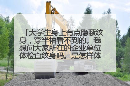 大学生身上有点隐蔽纹身，穿半袖看不到的。我想问大家所在的企业单位体检查纹身吗。是怎样体检的，常规体