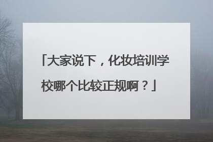 大家说下，化妆培训学校哪个比较正规啊？