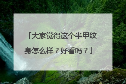 大家觉得这个半甲纹身怎么样？好看吗？