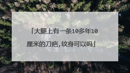 大腿上有一条10多年10厘米的刀疤,纹身可以吗