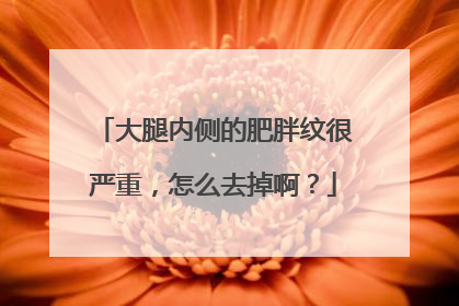 大腿内侧的肥胖纹很严重,怎么去掉啊?