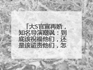 大S官宣再婚,知名导演嘲讽:到底该祝福他们,还是该谴责他们,怎么回事?