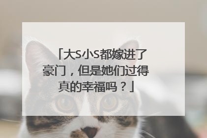 大S小S都嫁进了豪门,但是她们过得真的幸福吗?
