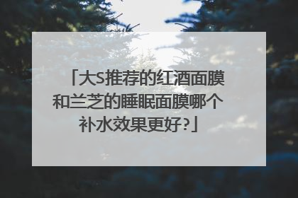 大S推荐的红酒面膜和兰芝的睡眠面膜哪个补水效果更好?